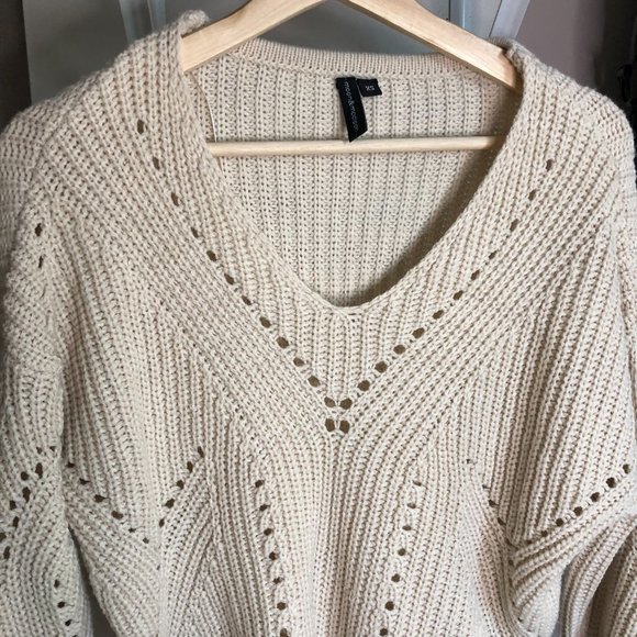 Moon & Madison Boho Beige Neutral Sweater - Picture 3 of 4